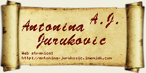 Antonina Juruković vizit kartica